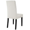 thumbnail image 3 of Modern Contemporary Dining Fabric Side Chair, Beige Fabric, 3 of 4