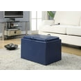 thumbnail image 2 of Convenience Concepts Designs4Comfort Pouf de Rangement d'Appoint - Bleu / 143523BE, 2 of 4