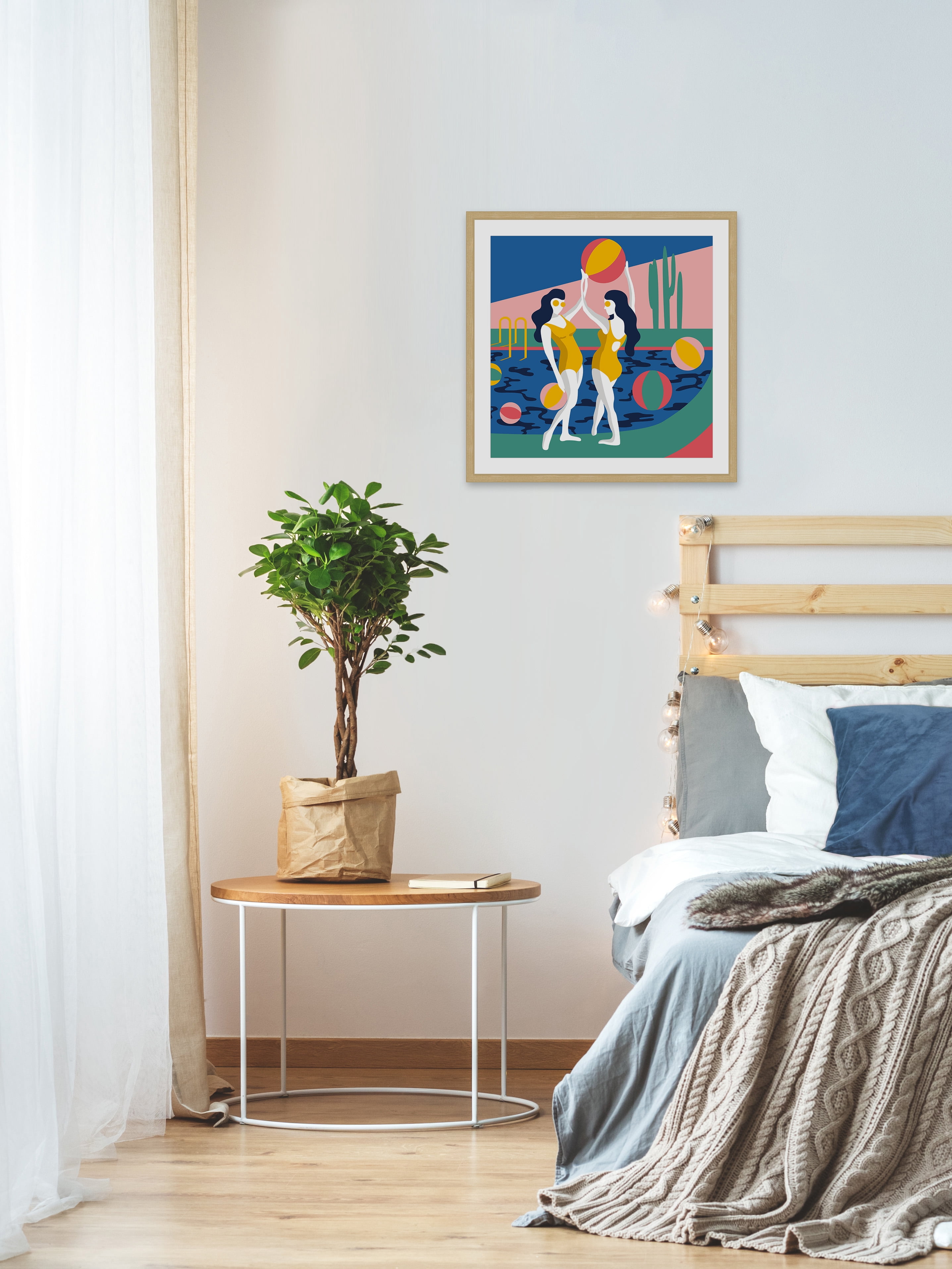Girls Having Fun Ii Framed Painting Art Print, 24.00" x 1.50"