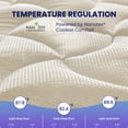thumbnail image 3 of Sleep Zone Cooling Queen Mattress Topper, Premium Zoned Cool Mattress Pad Cover, Padded Mattress Protector Breathable Washable, Deep Pocket 8-21" (Beige, Queen), 3 of 6