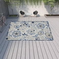 thumbnail image 6 of HomeRoots 479304 12 x 15 ft. Blue & Gray Ikat Non Skid Indoor & Outdoor Rectangle Area Rug, 6 of 6