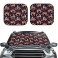 thumbnail image 2 of Rateoe Leopard Print Pattern 2 Piece Car Windshield Sun Shade Foldable | Front Windshield Shade for Sun, Heat and UV Rays | Sunshade for Car Front Window-Medium, 2 of 6