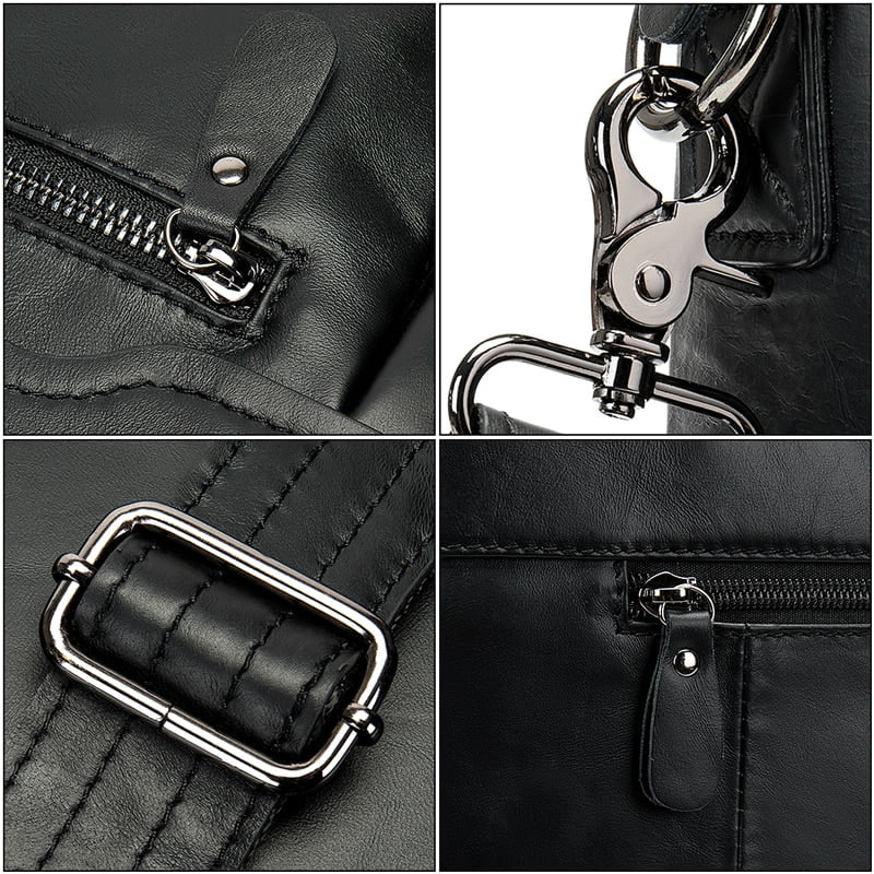 Business Men s Bags Genuine Leather Briefcase for Men 14 inch Laptop Bag Men s Leather Bags Document Bag Messenger Bag for Men Handbag