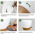 thumbnail image 4 of 12 inch Large Self Watering Pots, Plastic Planters with 60oZ Removable Deep Reservoir and Multi Mesh Drainage Holes for Indoor Outdoor Garden Plants and Flowers, White with Brown, 4 of 6