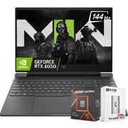 HP RTX 4050 Gaming Laptop Victus 15.6" FHD IPS, 6-Core AMD Ryzen 5-8645HS (Beat i7-1355U), Backlit KB, RJ45, Bluetooth 5.3, Long Battery Life, W/128GB SSD, Windows 11 Home(16GB GDDR5|1TB SSD)