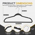 thumbnail image 2 of Hangers TechZoo Premium Black Velvet, 30 unidades, para ropa, 2 of 8
