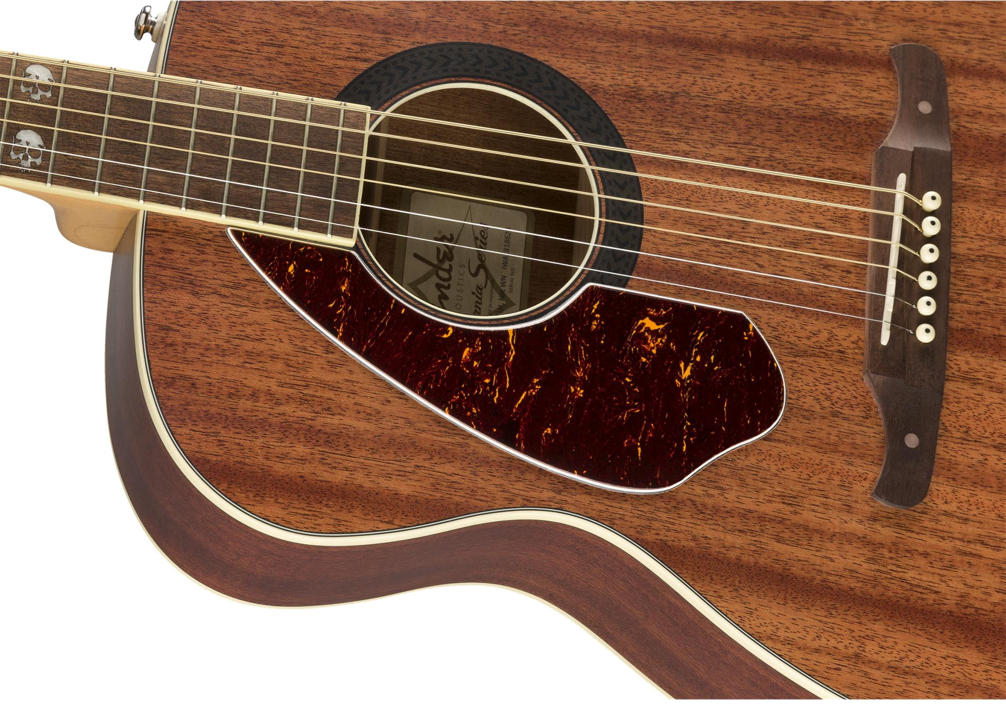 Fender Tim Armstrong Hellcat Acoustic Guitar, Left Handed - Natural w/ Strap