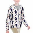 thumbnail image 2 of Xecao Seahorses and Hearts Print Fishing Shirts for teenager Long Sleeve UV Sun Protection Hoodie with Zipper Outdoor Hiking Shirts-Medium, 2 of 7