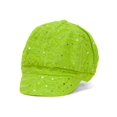 thumbnail image 2 of Top Headwear Women's Glitter Sequin Trim Newsboy Style Relaxed Fit Hat Cap - Lime Green, 2 of 3