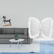 thumbnail image 2 of Figura de caballo,Figura de caballo Escultura animal coleccionable,Cojín con lazo bonito,Almohada con forma de lazo,bonito cojín decorativo con lazo,Funda de almohada con lazo suave y cómodo, 2 of 8