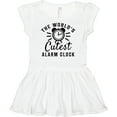 thumbnail image 3 of Inktastic The Worlds Cutest Alarm Clock Girls Baby Dress, 3 of 5