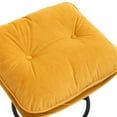 thumbnail image 6 of Velvet Swivel Accent Chair with Ottoman Set, Modern Tufted Armchair with Footrest for Living Room, Reading TV Chairs for Adults, Comfy Chaise Lounge Chairs for Bedroom, Yellow, 6 of 9