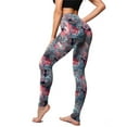 thumbnail image 2 of Luxalzxs Yoga Leggings for Women Classic Retro Color Floral Graffiti Print Sweatpants High Waisted Tummy Control Workout Legging Yoga Pants, 2 of 5