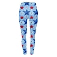 thumbnail image 5 of Gibobby Leggings yoga mujer Mujeres Casual Cuatro de julio Día de la Independencia Impreso Deportes Leggings Pantalones largos(Azul,M), 5 of 5