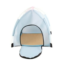 HONMEET Portable Round Top Sky-Blue Pet Tent Bed for Dogs and Cats Suitable for Outdoor Activities and Camping
