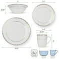 thumbnail image 6 of Fitz and Floyd Gold Serif 32-Piece Porcelain Tableware Set (service for 4), 6 of 6