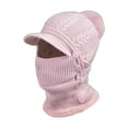 thumbnail image 3 of Gorro de pasamontañas de punto elástico, bufanda para el cuello, gorro transpirable con botones, gorro de máscara de esquí de invierno cálido para , Rosado Sunnimix pasamontañas para motocicleta, 3 of 7