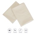 thumbnail image 4 of BLC 100% Organic Cotton Standard Size Pillowcases Set of 2 400 Thread Count 20 x 30 Percale Weave Fabric Fade & Wrinkle Resistant Envelope Closure Pillow Covers (Beige), 4 of 6