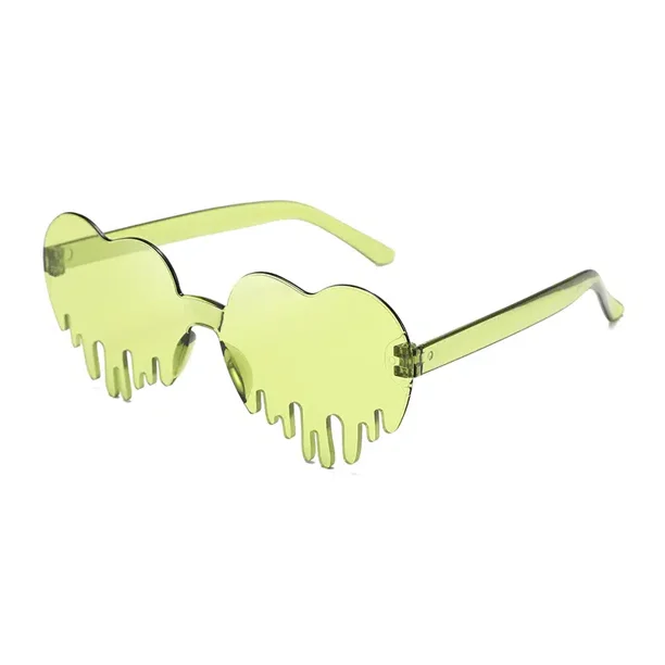Irregular Heart Shape Fashion Casual Sunglasses For Party And TravelGrass GreenNosize Gao Jinjia unisex