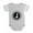 Heather Gray, variant on - Monogram Medallion J - Cute Infant Baby Football Bodysuit
