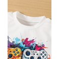 thumbnail image 3 of Boys' Summer Fashion T-Shirt with Colorful Game Controller Print - Cute Cartoon Design, Crew Neck, Short Sleeve, Cotton, Non-Sheer, Perfect for Playtime & Parties, Playtime Apparel | Cartoon Grap, 3 of 7