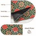 thumbnail image 6 of 2x3 Ft Entryway Area Rug, Red Turquoise Kitchen Rug Runner Washable Floor Mat, Morocco Modern Geometric Ethnic Art Non Slip Indoor Door Mat Throw Carpet for Bathroom Living Room Bedroom, 6 of 8