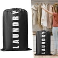 thumbnail image 2 of 24"x36.2" Black Travel Laundry Bag | Oimcto Travel Laundry Bag, Dirty Clothes Organizer with Drawstring, Large Enough, Easy Fit A Laundry Hamper or Basket - 1 Pc, 2 of 9