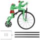 thumbnail image 5 of Outdoor Windmill Decor Metal Lawn Pinwheel Green Garden Ornament 76x19cm 1Pcs, 5 of 5