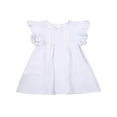 thumbnail image 2 of Robes de Princesse Unies pour Tout-Petites Filles, Douces, à Volants, Col Ras du Cou, Sans Manches, Robe d'Été, Vêtements Décontractés, 2 of 7