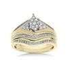 1/3 Carat Diamond Marquise Bridal Set in 10kt Yellow Gold