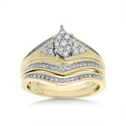 1/3 Carat Diamond Marquise Bridal Set in 10kt Yellow Gold