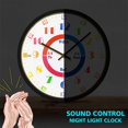 thumbnail image 2 of Telling Time Learning Wall Clock with LED Backlight Sound Control, 2 of 6