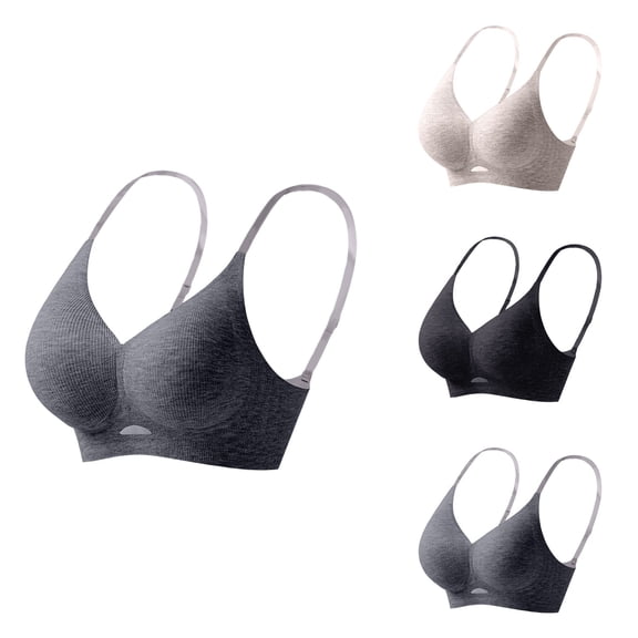 Seamless Wirefree Push Up Bra for Women – Soft Support, Full Coverage & Side Coverage, Breathable Lace Back, T-Shirt Minimizer Plus Size Comfort Shaping Bra