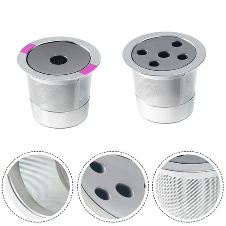 

Lierteer Stainless Steel Coffee Basket Reusable Coffee Pod Filled Capsule for Keurig K-supreme Plus 5hole+1hole