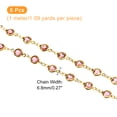 thumbnail image 2 of 5Pack 5 Yards Rhinestone Chain, Pink Beaded Chain with Gold Plated Brass, 2 of 6