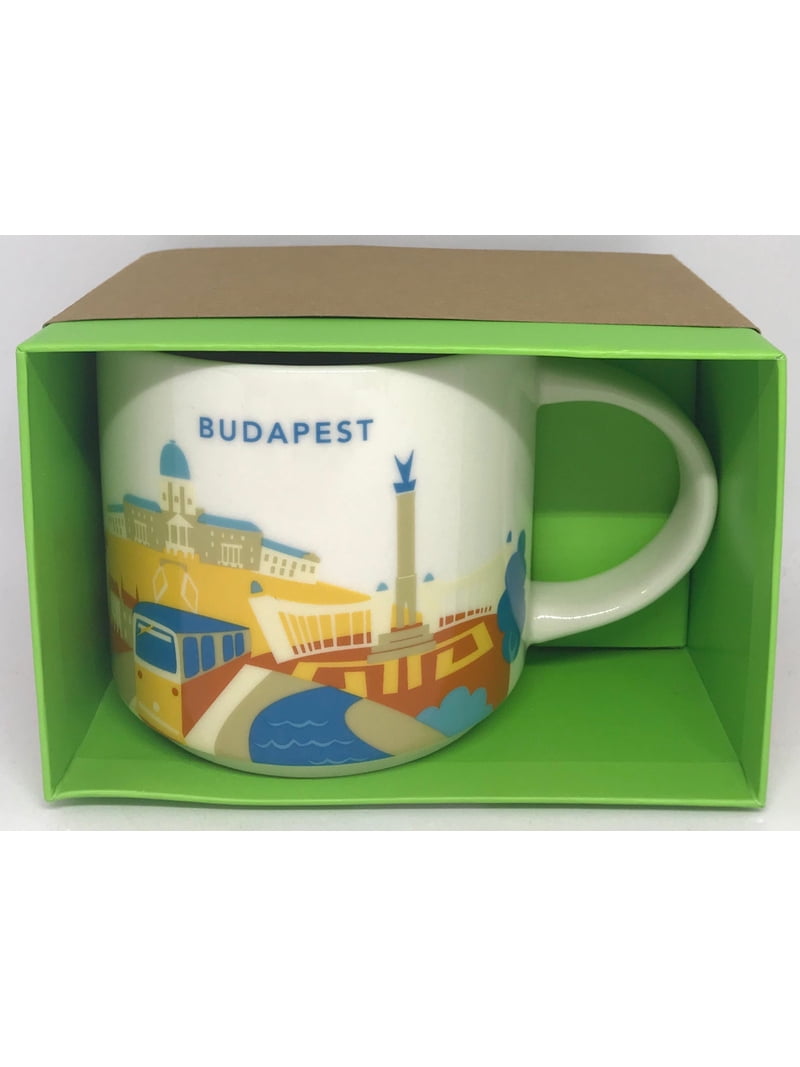 Starbucks You Are Here Budapest Hungary Ceramic Coffee Mug New