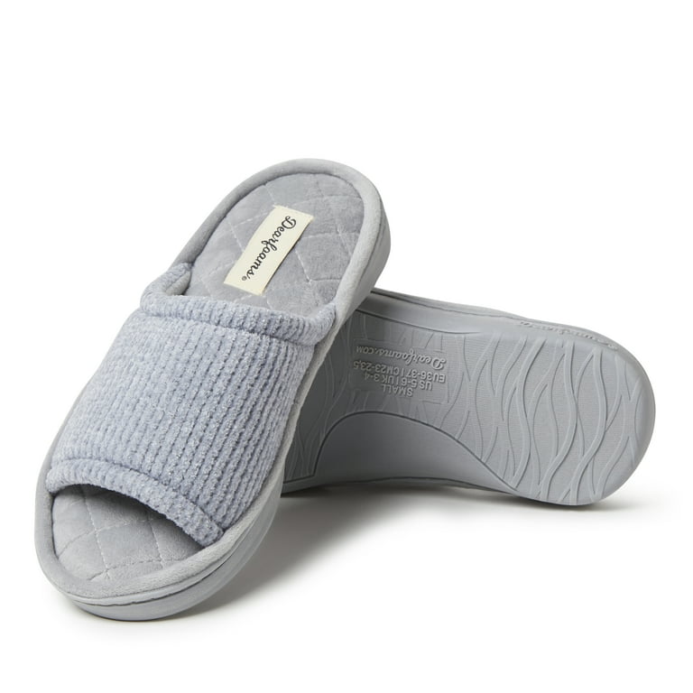 Dearfoams women's memory foam deals slippers