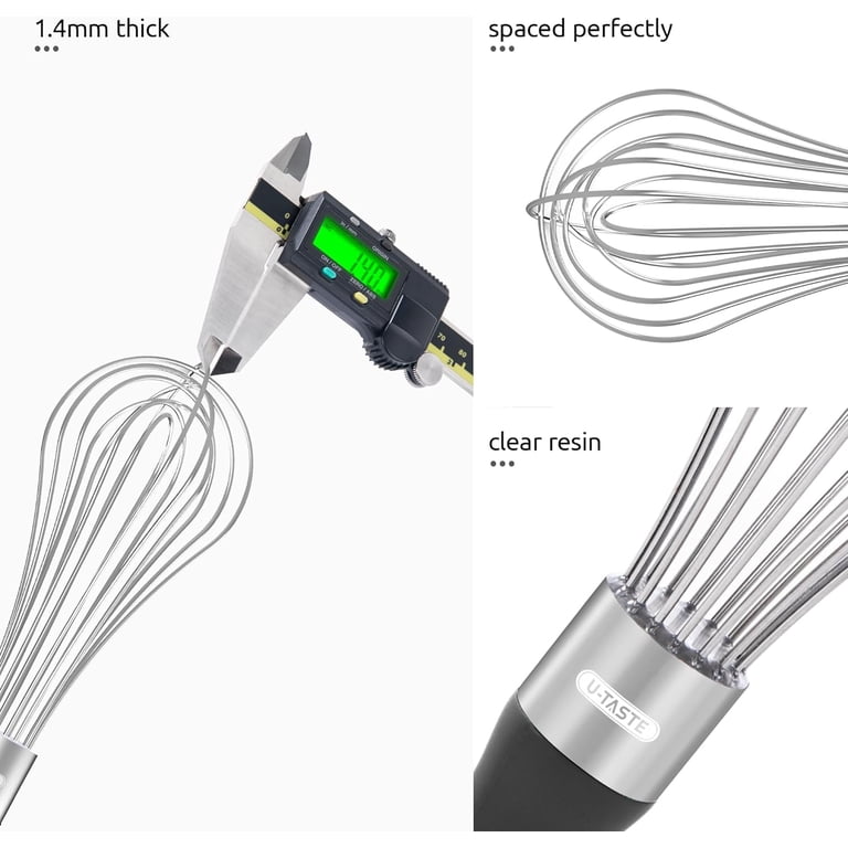 U-Taste Stainless Steel Balloon Whisk, Black photo 8