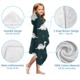 thumbnail image 7 of Black Dinosaurs Silhouette Pattern Hooded Bath Towel，50"x30" for Ages 3 To 12 Kids, Quick Dry Lightweight Soft Microfiber Hood Beach Towel Cover Up for Kids, 7 of 7