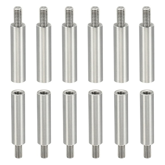 24pcs M3 Standoffs, M3 20 6mm Spacer Standoffs Steel Threaded Standoffs Screws 3mm ID 5mm OD Metric Male Female