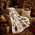 thumbnail image 3 of Halloween Cats and Dogs with Pumpkins, Playful Holiday Style for Pet Lovers, Cute Costume Pet Pattern and Halloween Gift, Cozy Flannel Blanket for Family Room and Playroom, Home Decor, 3 of 8