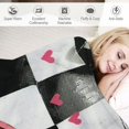 BCIIG Pink HeartShaped Flannel Fleece Throw Blanket , Bowknot All