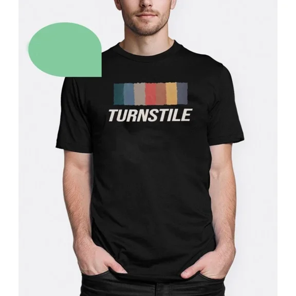 VINTAGE Turnstile Rock Music Band Unisex Short Sleeve T-shirt, size S-5XL