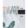 thumbnail image 6 of Coastal Turtle Tier Curtains 36 Inch Length,Sheer Curtains for Bedroom Living Room Window Nautical Ocean Coral Jellyfish Seashells Small Half Window Kitchen Curtains & Drapes 27.5"x36" 2 Panels, 6 of 6