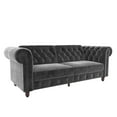 thumbnail image 4 of DHP Felix Chesterfield Coil Sofa Futon, Grey Velvet, 4 of 18