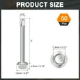thumbnail image 2 of Uxcell 50 Pack #12 x 2" Self Drilling Screws, 410 Stainless Steel Self Tapping Screws for Metal, Hex Washer Head Sheet Metal, 2 of 5