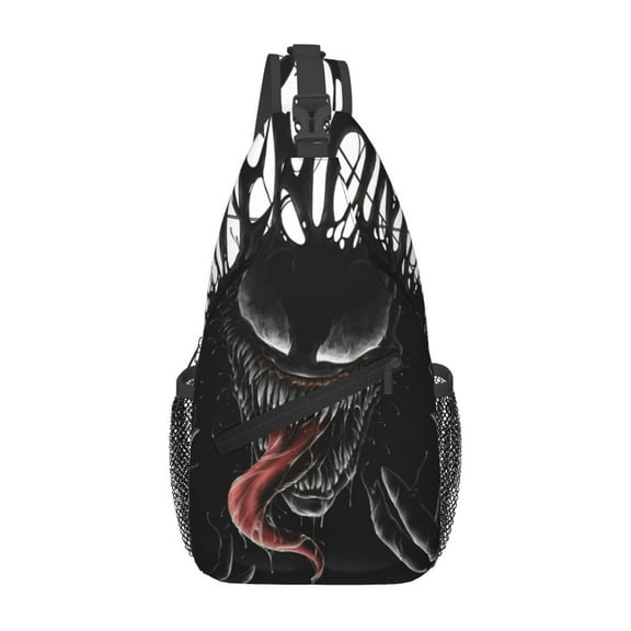 Crossbody Bags Sling Backpack Venom Cross Chest Bag Sports Shoulder Bag Gym Pack Adjustable Rucksack for Running Cycling