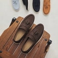 thumbnail image 5 of Men's Slip-On Loafers - Minimalist British Style Casual Shoes with Bow Detail, Breathable Upper & Soft Fabric Lining, All-Season Comfort for Outdoor, Daily & Streetwear (Multiple Colors),Dressy Shoes, 5 of 9