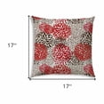 thumbnail image 3 of 17" X 17" Red And White Blown Seam Floral Lumbar Indoor Outdoor Pillow, 3 of 7