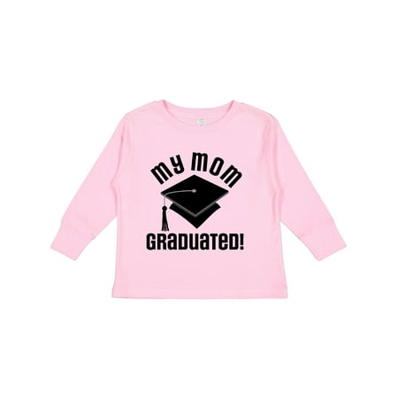 

Inktastic My Mom Graduated Boys or Girls Long Sleeve Toddler T-Shirt